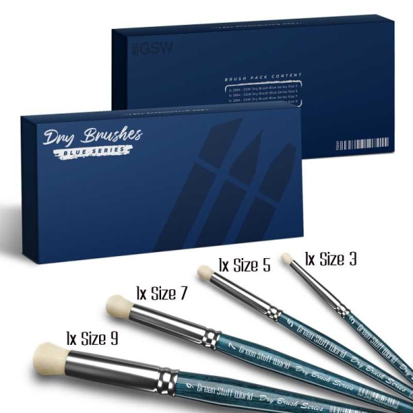 Premium Dry Brush Set - BLUE Serie (4)
