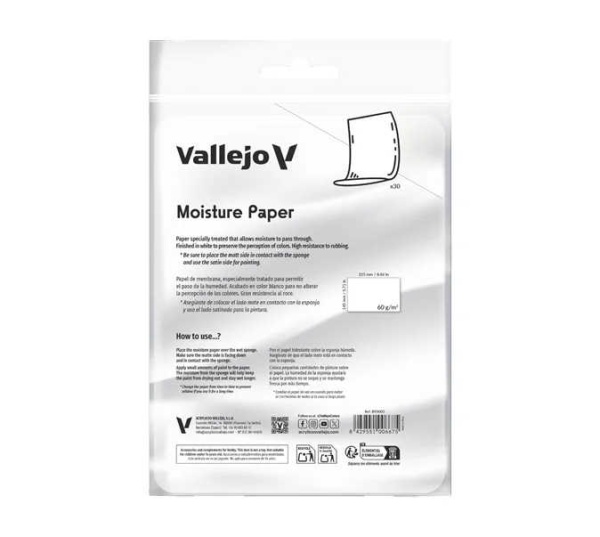 30 Blatt Moisture Paper - Wet Palette - Vallejo