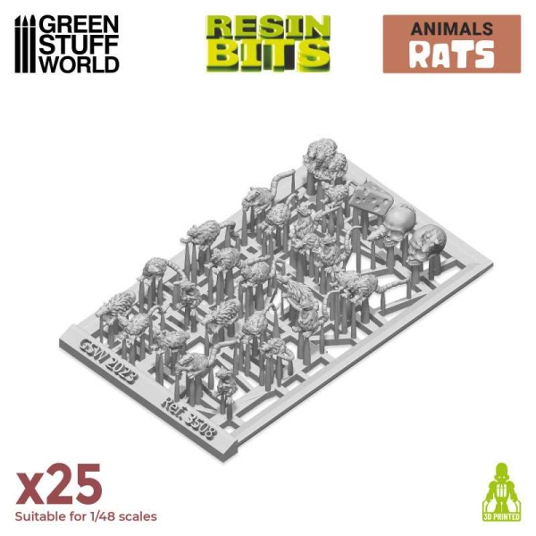 3D printed set - Small Rats (25)