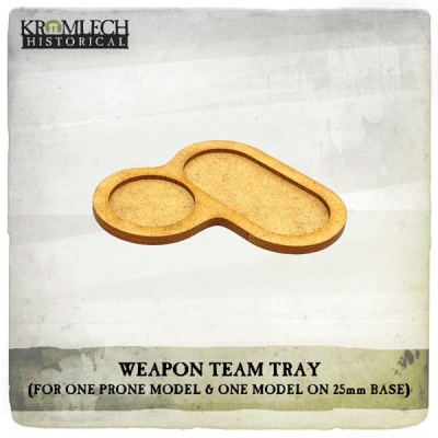 Weapon Team Tray (for prone model and loader) (5)