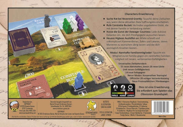 Obsession: Characters