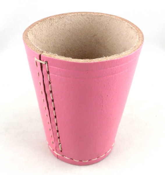 Dice Cup - Würfelbecher Leder PINK