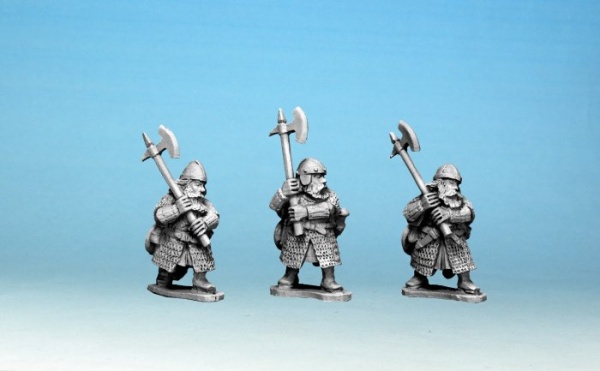 Dwarf Warriors with 2 Handed Weapons (3)