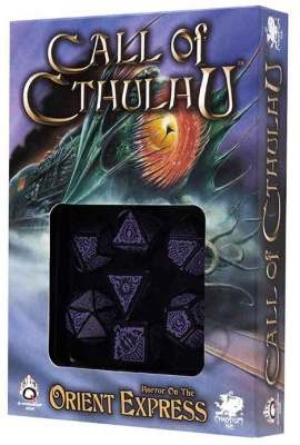 Black&Purple Call of Cthulhu Dice Set - Horror on the Orient