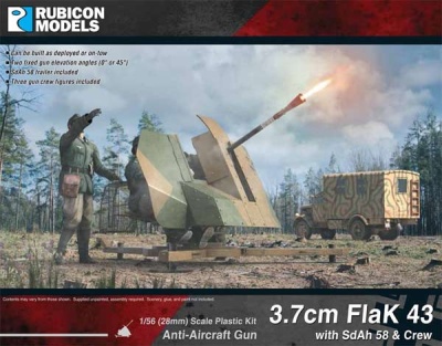 3.7cm FlaK 43 with SdAh 58 Trailer & Crew