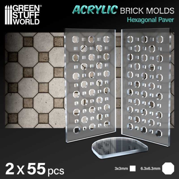 Acrylic molds - Octagon Paving Brick