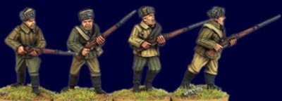 Soviet Infantry with Rifles I. (fur hats)