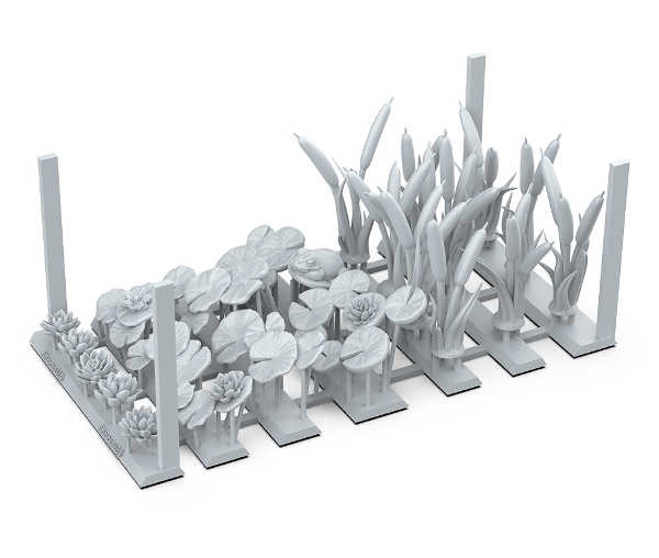 AK Basing Bits - WATER LILIES & CATTAILS