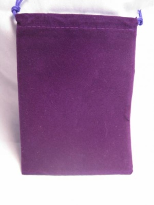 Velour Dice Bags: Small Purple (4'' x 6'')