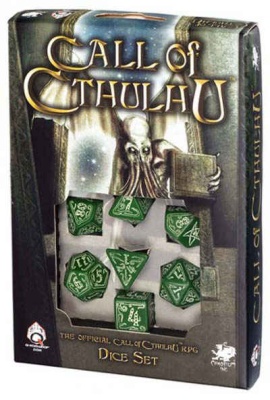 Black&Glow in the dark Call of Cthulhu dice set (7)
