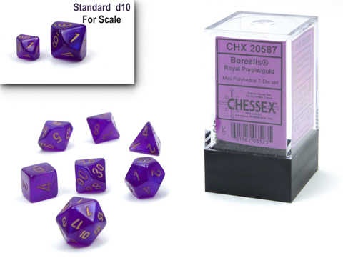 Borealis Mini-Polyhedral Royal Purple/gold Luminary (7)