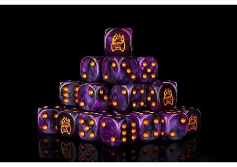 Old Dominion Faction Dice on Translucent Purple w/ Gold Pip