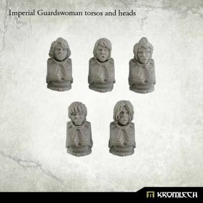 Imperial Guardswoman torsos and heads (5)