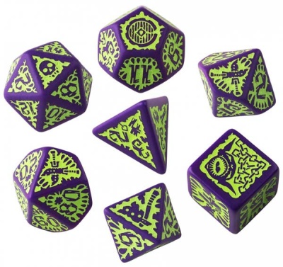 Pathfinder Goblin Purple & green Dice Set (7)