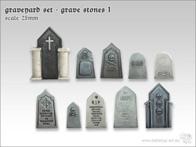 Friedhof Set - Grabsteine 1 (10)