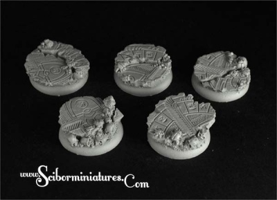 Egyptian Ruins 30mm round edge bases #1 (5)