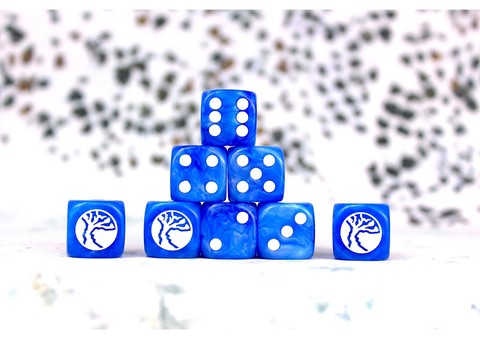 Nords Faction Dice on Bright Blue swirl (25)