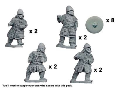 Saxon Huscrals with Spears (8)