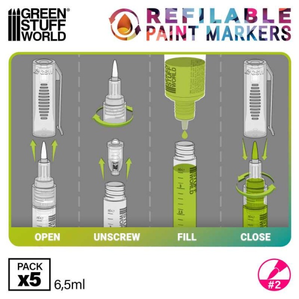 Refillable Paint Pen Size 2 (5)