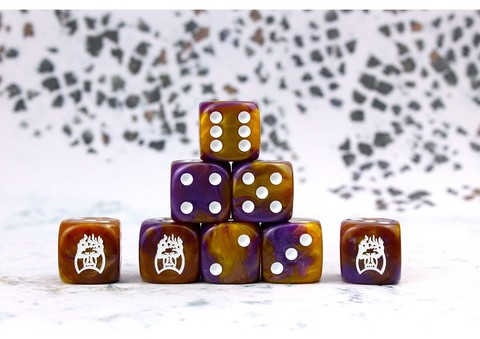 Old Dominion Faction Dice on Purple and Gold (25)