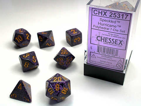 Chessex Hurricane Speckled 7-Die Set