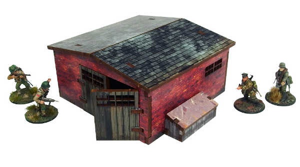 WW2 Normandy Large Brick Shed PREPAINTED