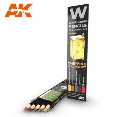 Watercolor Pencil Set Chipping and Aging Set