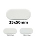 Clear Miniature Base, Cavalry 25x50x1,5mm