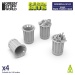 3D printed set - Park Trash Cans - Round
