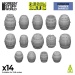 3D printed set -  Wooden Barrels 1:48