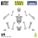 3D printed set - Human Skeletons 1:48 (4)