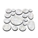 White Marble Instabases oval 75x42mm (5 pc.)