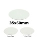 Clear Miniature Base, Oval 35x60x1,5mm
