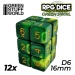 16mm Dice - Green Swirl (12)