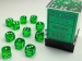 Chessex Dice Sets: Green/White Translucent 12mm d6 (36)