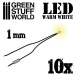 Warm White LED Lights - 1mm (10)
