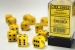 Chessex Dice Sets: Yellow/Black Opaque 16mm d6 (12)