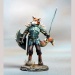 Kitsune Krieger mit Schwert und Schild