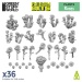 3D printed set - Roses (36)