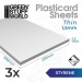 Styrene sheets 1,5 mm Pack x3