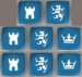 SAGA Dice - Medieval Dice - Blue (8)
