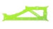 Gauge 1 2 3 6 Spikey FLUO GREEN