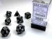 Chessex RPG Dice: Black/White Opaque Polyhedral 7-Die Set