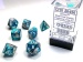 Chessex Polyhedral 7-Dice Sets: Steel-Teal/White