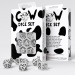 Cow Dice Set: MOOzilla white/black