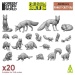 3D printed set - Forest Animals (20)