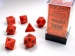 Chessex RPG Dices: Orange/Black Opaque Polyhedral 7-Die Set