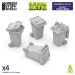 3D printed set - Plastic Trash Bins
