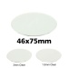 Clear Miniature Base, Oval 46x75x1,5mm
